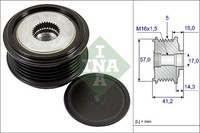 Generatorfreilauf Schaeffler INA 535 0248 10 FüR KIA Hyundai QL CEE SL Carens GD