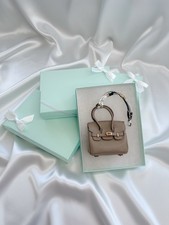 Taupe Luxury Designer Bag Purse Charm Accessory