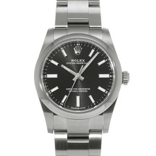 ROLEX Oyster Perpetual 34 124200 Unisex Bright Black Stainless Steel #W1201 2