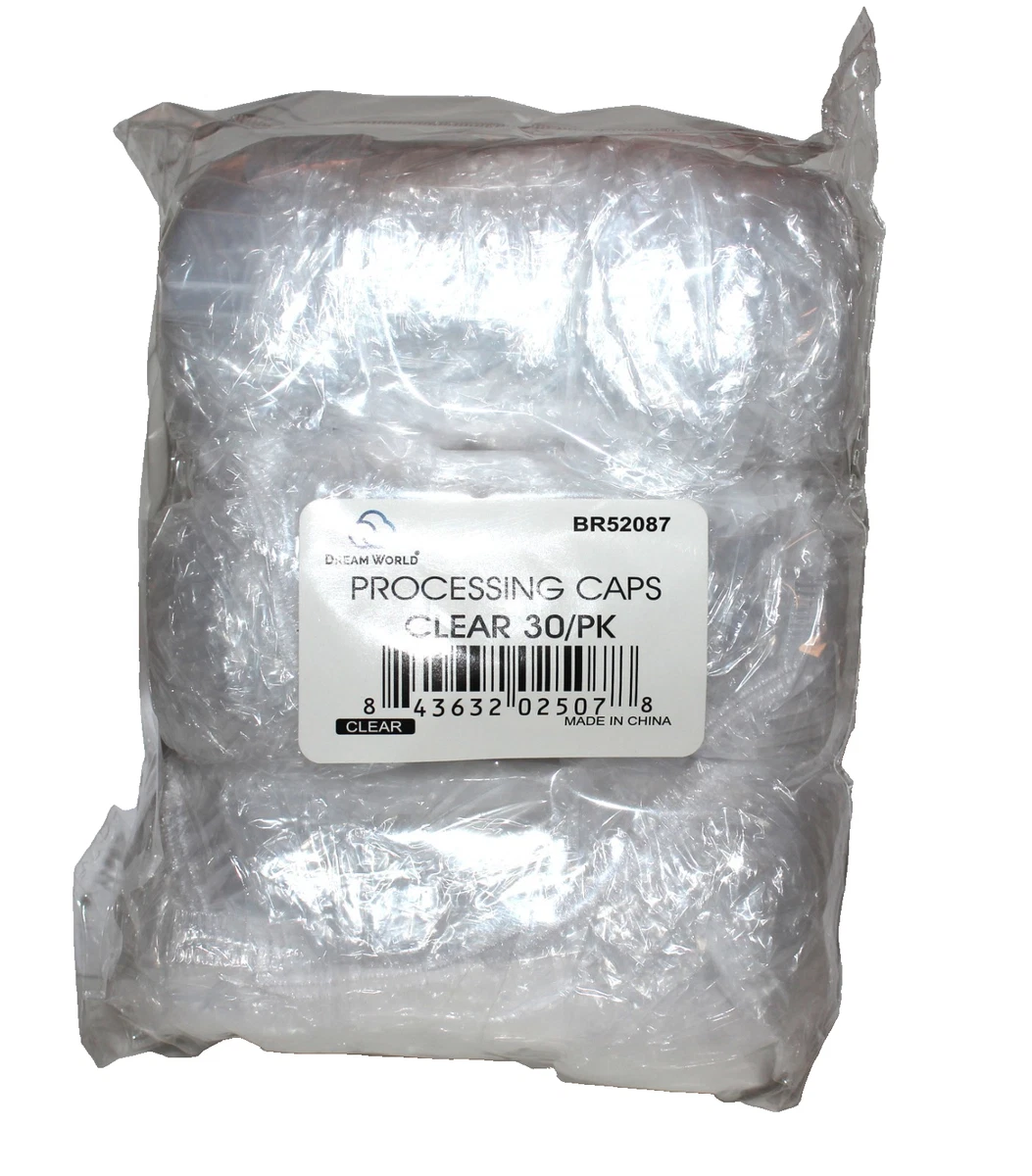 Einweg Haarverarbeitungskappen klar für Dusche, Salon, Reisen & mehr 30/PK