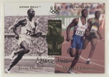 1996 Upper Deck Olympicard Passing the Torch Jesse Owens Michael Johnson 1i8