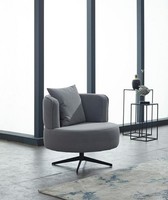 Sessel Einsitzer Polstersessel Stoff Grau Sitzer Wohnzimmer MöBel