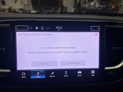 Info-GPS-TV Screen Display Front Dash Silver Bezel Fits 21-25 PACIFICA 246522