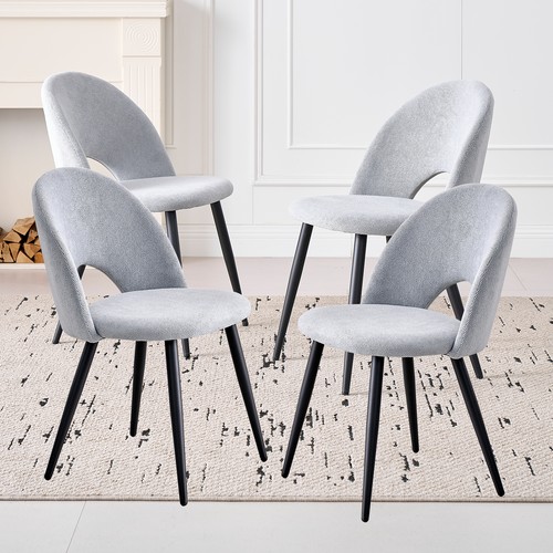 4 Esszimmerstühle, Metallbeine, durchbrochene Designstühle, verschiedene Farben