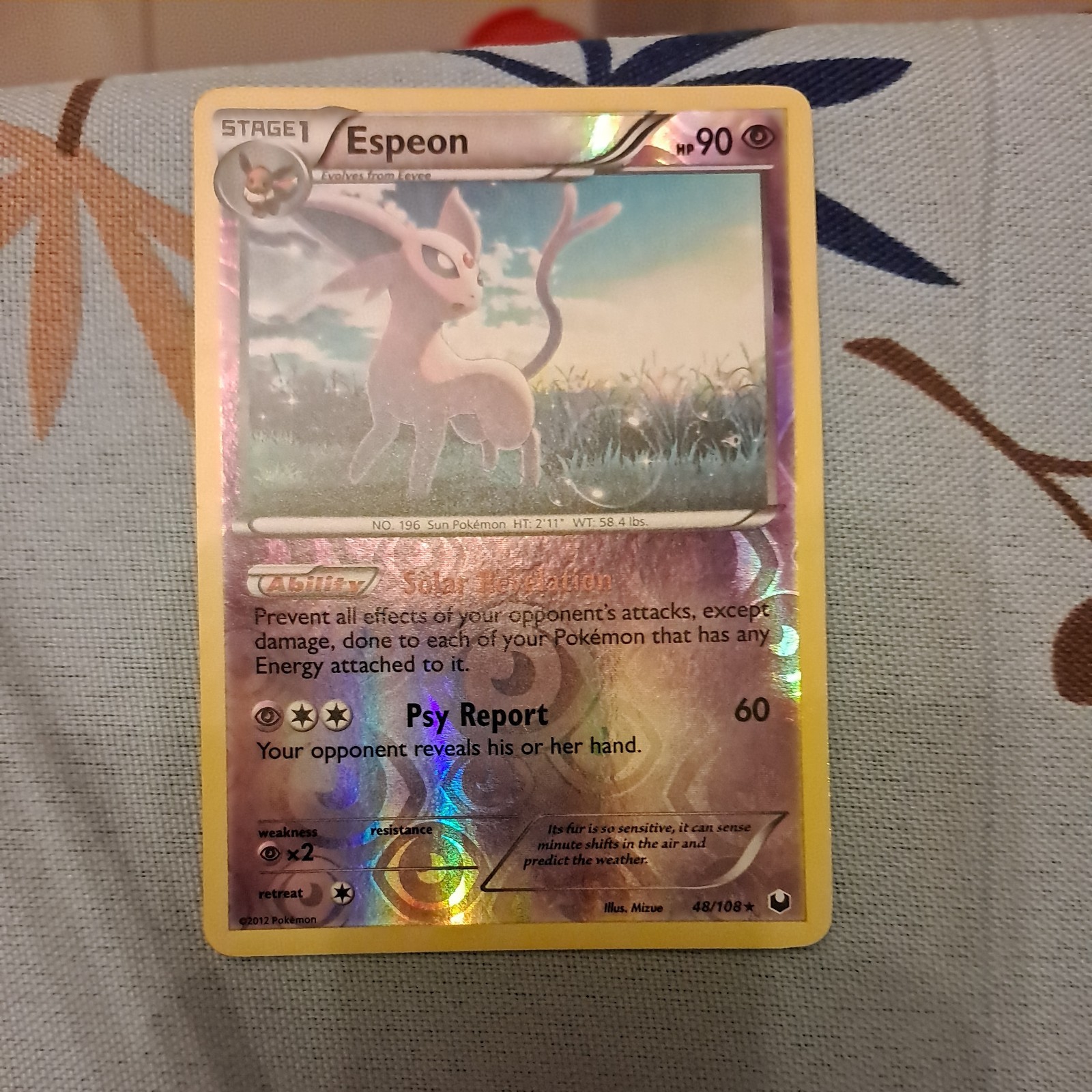 Pokémon TCG Espeon Dark Explorers 48/108 Reverse Holo Rare NM Condition