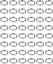 200 Pieces 6mm Metal Split Rings Nickel Plated Small Key Chain Ring Part for Orn