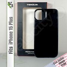 Case for iPhone 15 Plus - Luxury Black | Faux Leather | Magnetic | Silky Smooth