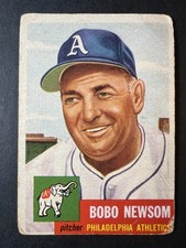 1953 Topps Bobo Newsom #15 (RC) creased