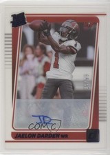 2021 Panini Clearly Donruss Rated Rookie Blue 26/99 Jaelon Darden #88 Auto 12eq