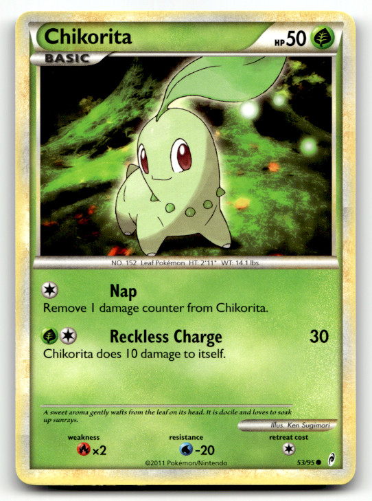 Chikorita 53/95 Normal Common Call of Legends LP