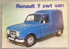 RENAULT 7 cwt Van Sales Brochure July 1972
