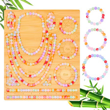 Bead Board for Jewelry Making - Bamboo Beading Board for Necklace  Bracelet Mak