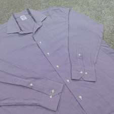 Brooks Brothers Dress Shirt Mens 18 - 6/7 ButtonUp Regent Fit Non Iron