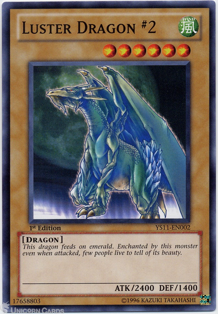 YS11-EN002 Luster Dragon #2 1st Edition Mint YuGiOh Card