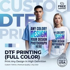 Personalized Custom Your Business Logo Photo On T-Shirt DTF on Gildan shirt Gift