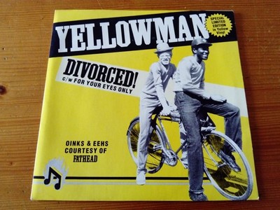 Yellowman & Fathead Divorced! /For Your Eyes Only 2 Track YELLOW Vinyl  7''