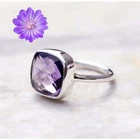 African Amethyst Gemstone 925 Sterling Silver Handmade Jewelry Ring Gift For