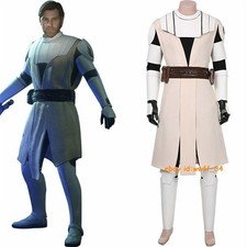 Star Wars The Clone Wars Obi Wan Kenobi Cosplay Costume Uniform Outfit Halloween