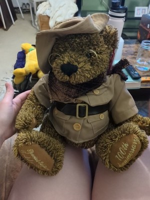 Dan Dee 100th Anniversary Ltd Ed Talking Teddy Bear Theodore Roosevelt Ed -WORKS