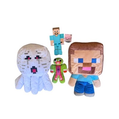 Unspeakable 8'' Plush Green Gaming Youtube Warren James, Ghast & Steve Minecraft
