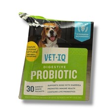 VetIQ Digestive Probiotic for Dogs 30 Single Serve Packets Immune Health READ