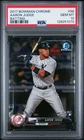 2017 BOWMAN CHROME #56 AARON JUDGE BATTING RC Rookie PSA 10 New York Yankees