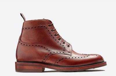 BARKER - Pennine Cherry Grain - handgefertigte Herren Derby Brogues Stiefel - UVP 310,00 £