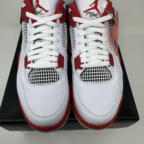 Talla 10.5 - Nike Air Jordan 4 Retro Rojo Fuego 2020 DC7770-160 OG IV Auténticas - Imagen 5 de 10
