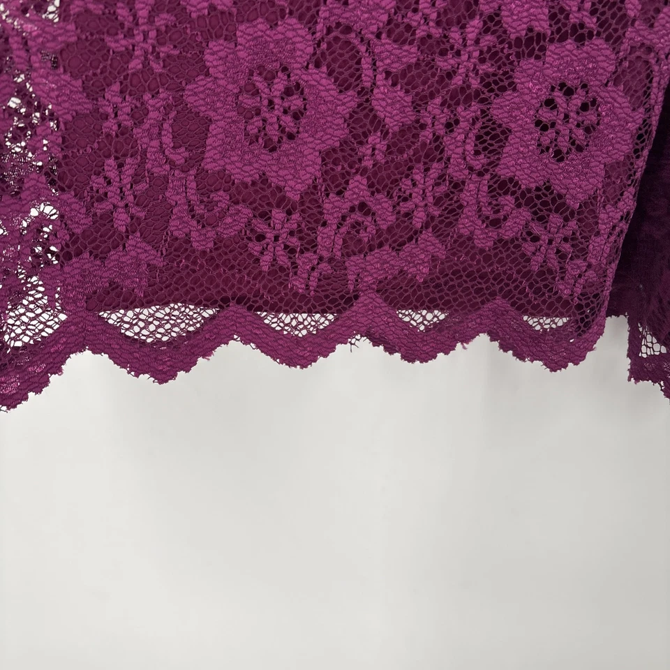 Camiseta sin mangas de cóctel Jennifer Lopez para mujer XS púrpura encaje estrás cuentas mafia esposa Foto 4 de 4