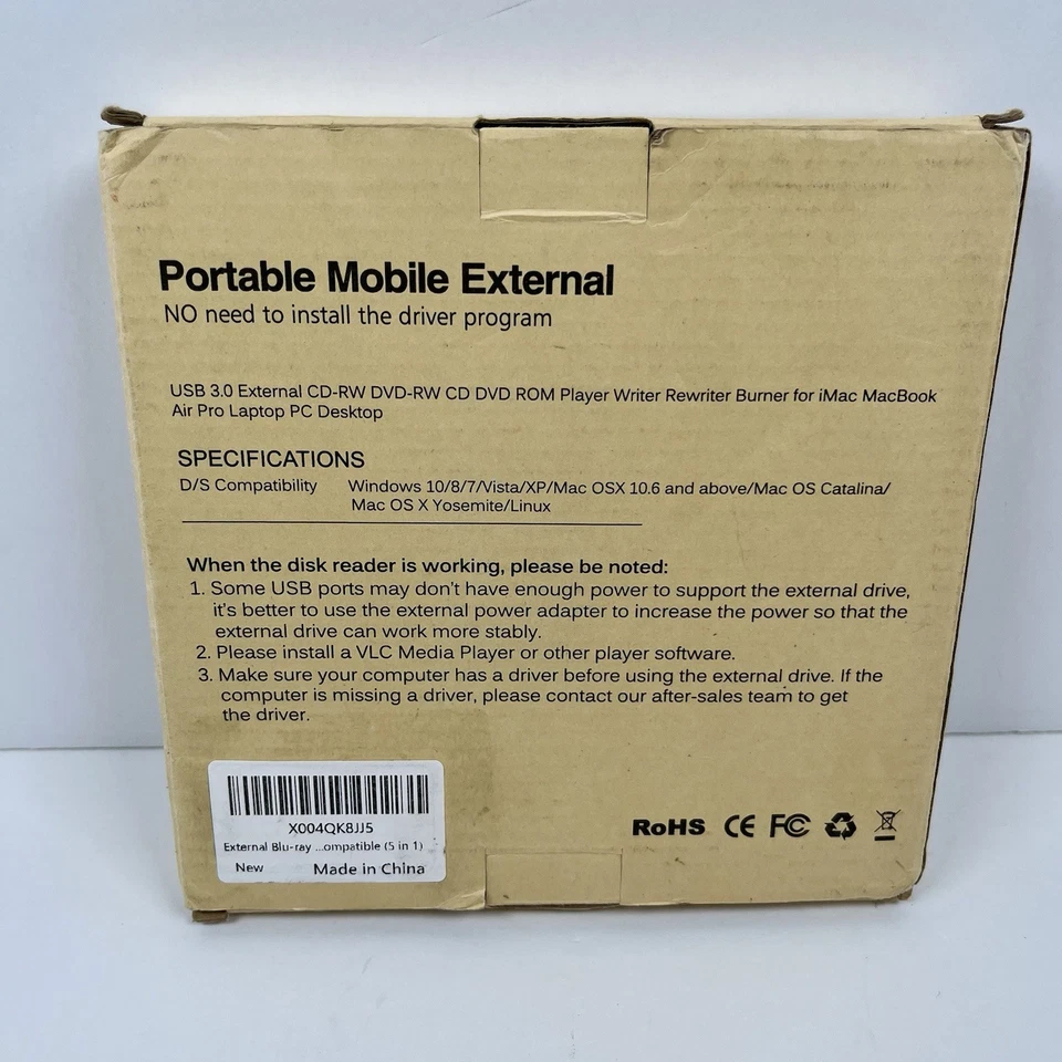 Unidad de Blu-ray externa 5 en 1 USB-C/USB 3.0 BD lector grabadora de DVD CD concentrador multimedia Foto 3 de 4