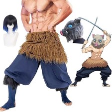 Anime Demon Slayer Kimetsu no Yaiba Hashibira Inosuke Cosplay Costume Outfits