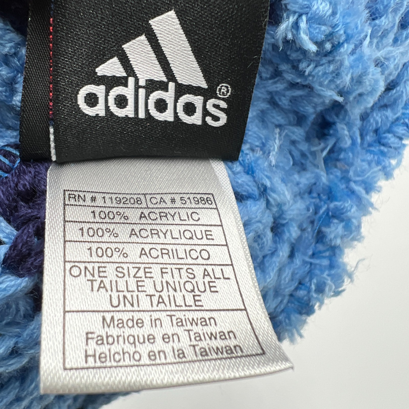 Adidas Unisex OSFA Blue Striped Knit New York City FC MLS Winter Beanie Hat NWT thumbnail 3