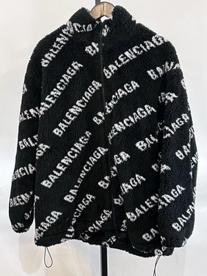 Balenciaga Black/White Teddy Fleece Jacket | eBay