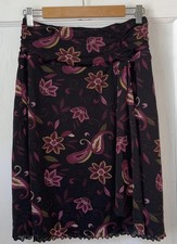 Y2K Fairy Skirt M Dark Floral Mesh Ruched Overlay Whimsigoth Y2k