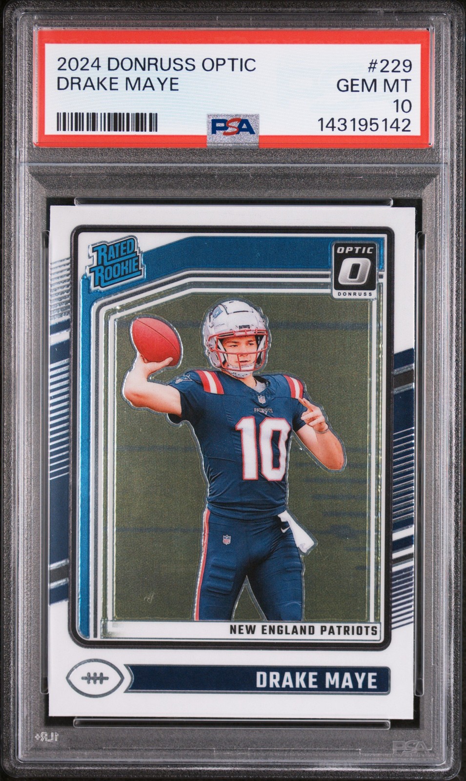 Drake Maye Panini Donruss Optic #229 Base