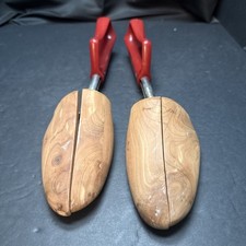 Florsheim Shoe Rochester Cedar Wood Travel Tree Stretchers Forms Red Vintage 3