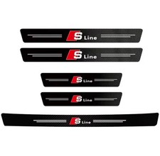 5pcs  Carbon Fiber Car Door Sill Protector For Audi