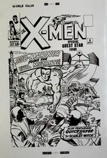 Production Art X-MEN #6 cover, JACK KIRBY art, 11x17. Sub-Mariner