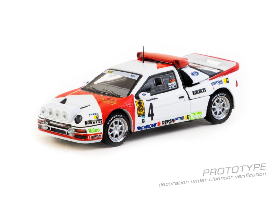 Tarmac Works 1/64 Ford RS200 Rallye Catalunya 1986 Diecast Model Car - Photo 2/4