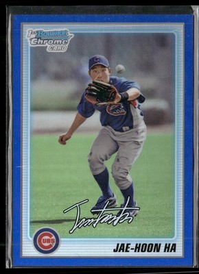 2010 Bowman #BCP85 Jae-Hoon Ha Chrome Prospects Blue Refractors #/250