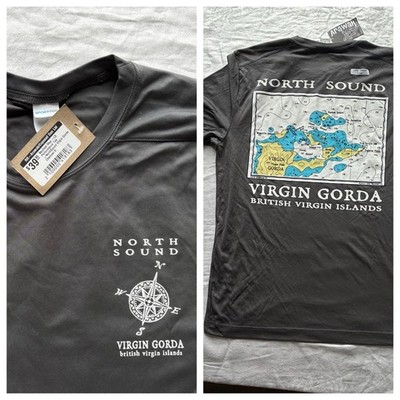 NWT Arawak Virgin Gorda British Virgin Islands Long Slv Performance Tee Men S