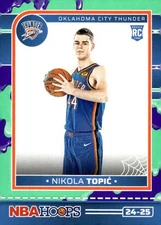 NIKOLA TOPIC RC 2024-25 Panini Haunted Hoops Slime #267 ROOKIE Thunder ID:147362