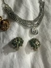 Beautiful Vintage Jewelry Lot-Rhinestone Necklace Clip-On Earrings/Bracelet — photo 10