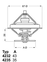 Borgwarner (Wahler) Thermostat KüHlmittel 4235.80D FüR E28 E36 BMW E34 5Er 3Er