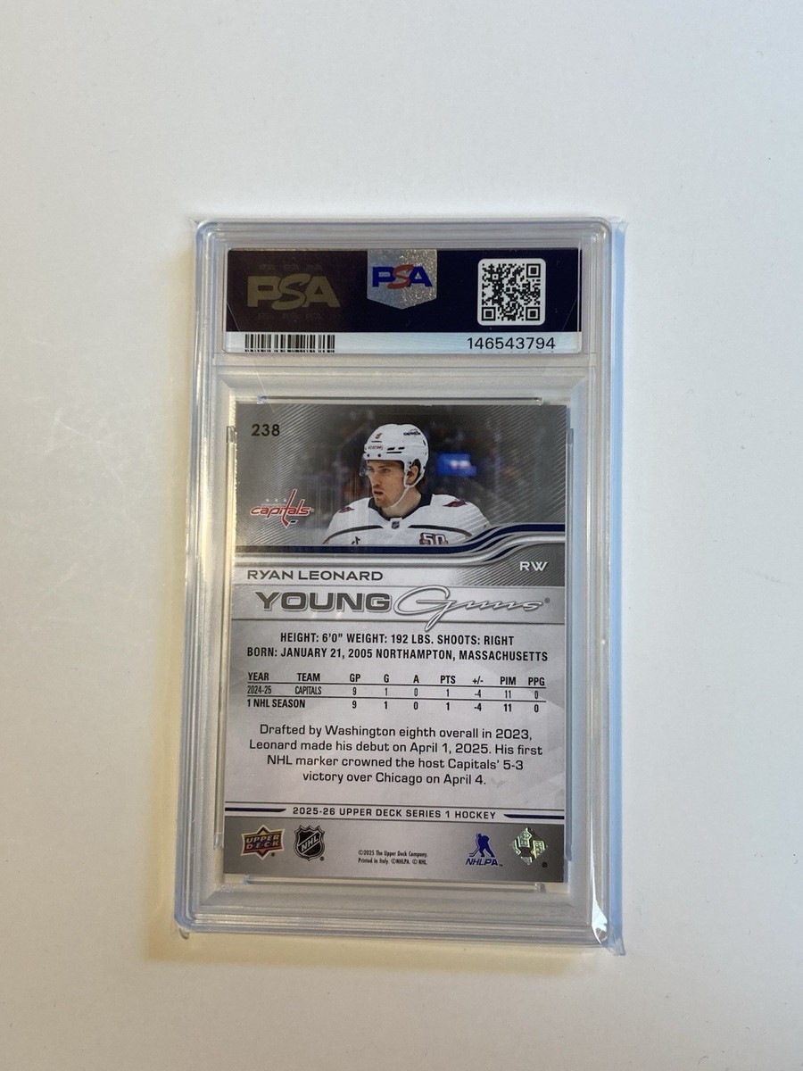 Buy 2025-26 Upper Deck Series 1 - Young Guns Ryan Leonard #238 (RC