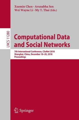 Computational Data and Social Networks Xuemin Chen