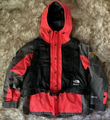 supreme the north face rtg jacket vest bright red