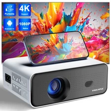 4K Projector Smart Android 35000LMS 5G WiFi BT Video Home Theater 210" Display