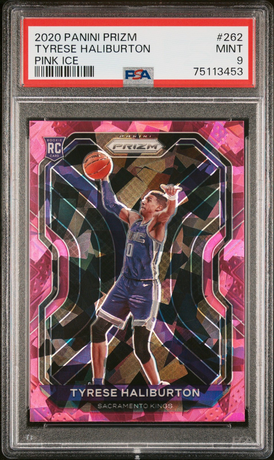 2020 Panini Prizm Tyrese Haliburton #262 Pink Ice PSA 9