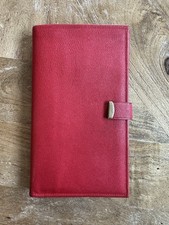 Baronet Vintage Red English Morocco Leather Travel Wallet Passport England